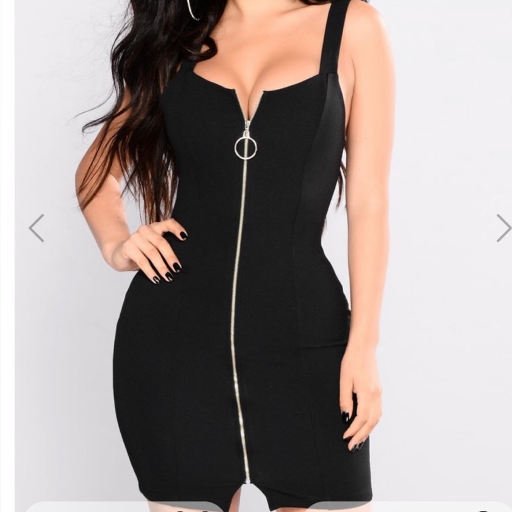 Fashion Nova Curve Plus Size 3X Zipper Mini Dress